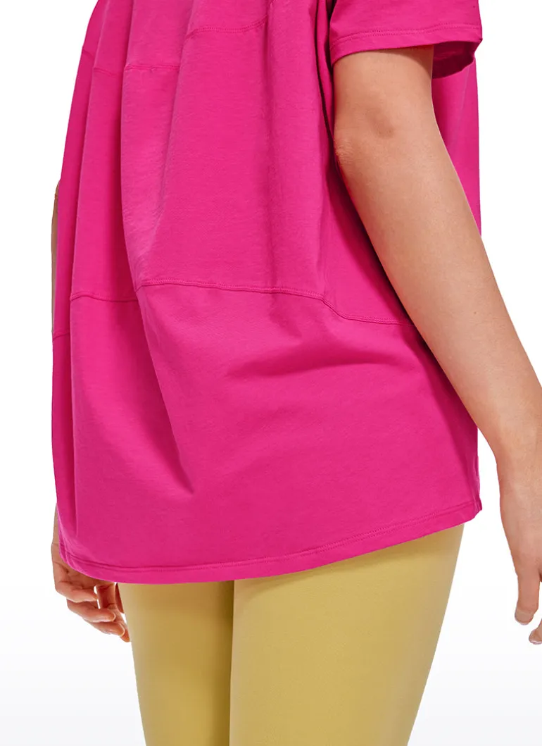 Pima Cotton Boat Neck Short Sleeve