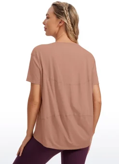Pima Cotton Boat Neck Short Sleeve
