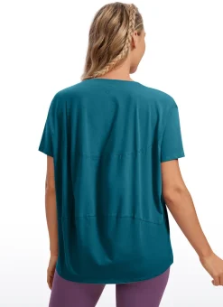 Pima Cotton Boat Neck Short Sleeve