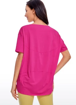 Pima Cotton Boat Neck Short Sleeve