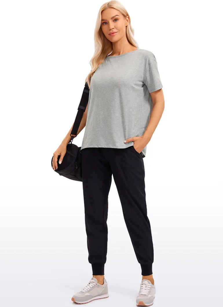 Pima Cotton Boat Neck Short Sleeve