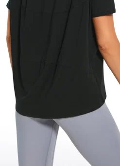 Pima Cotton Boat Neck Short Sleeve