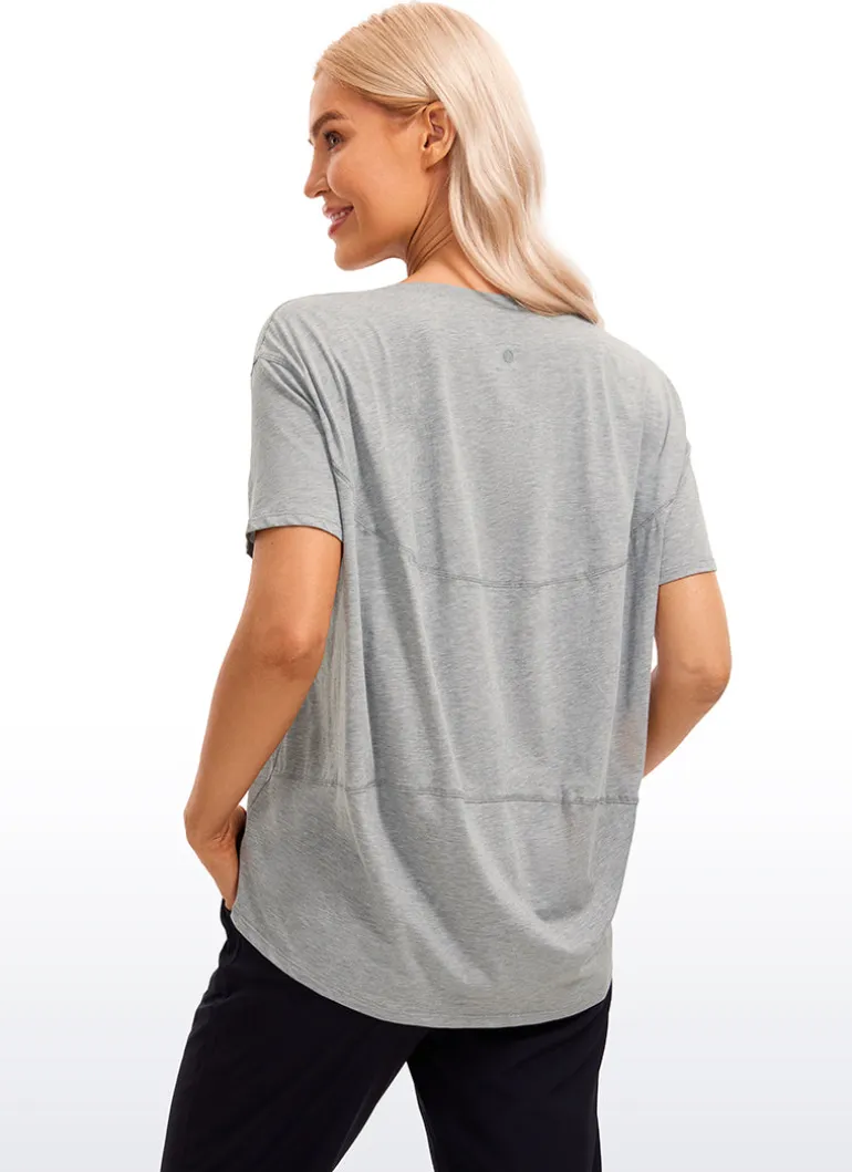 Pima Cotton Boat Neck Short Sleeve