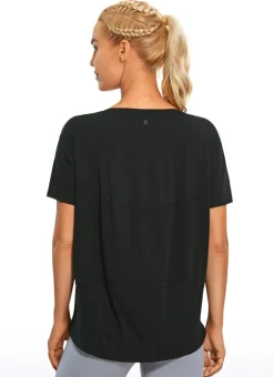 Pima Cotton Boat Neck Short Sleeve