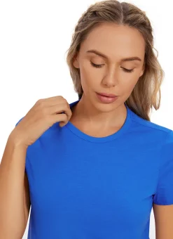 Pima Cotton Classic-Fit Cropped Short Sleeve
