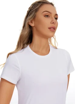 Pima Cotton Classic-Fit Cropped Short Sleeve