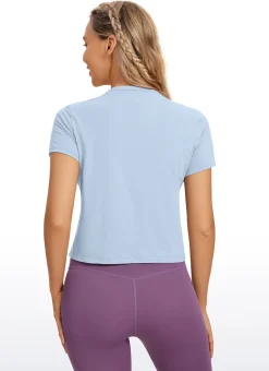 Pima Cotton Classic-Fit Cropped Short Sleeve