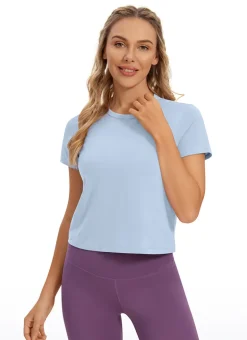 Pima Cotton Classic-Fit Cropped Short Sleeve
