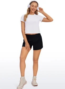 Pima Cotton Classic-Fit Cropped Short Sleeve