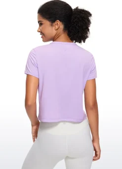 Pima Cotton Classic-Fit Cropped Short Sleeve