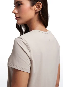 Pima Cotton Classic-Fit Cropped Short Sleeve