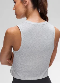 Pima Cotton Crewneck Crop Tank