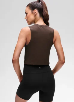 Pima Cotton Crewneck Crop Tank