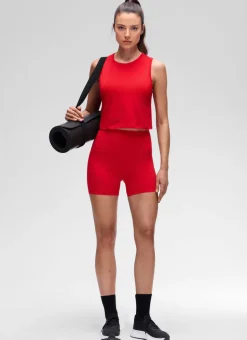 Pima Cotton Crewneck Crop Tank