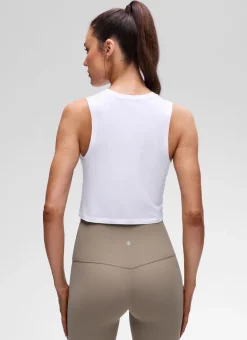 Pima Cotton Crewneck Crop Tank