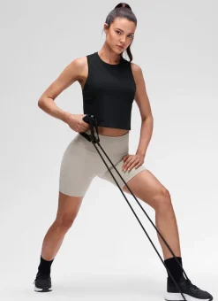 Pima Cotton Crewneck Crop Tank