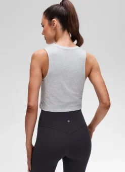 Pima Cotton Crewneck Crop Tank