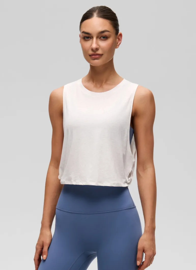 Pima Cotton Crop Deep Armhole Tank