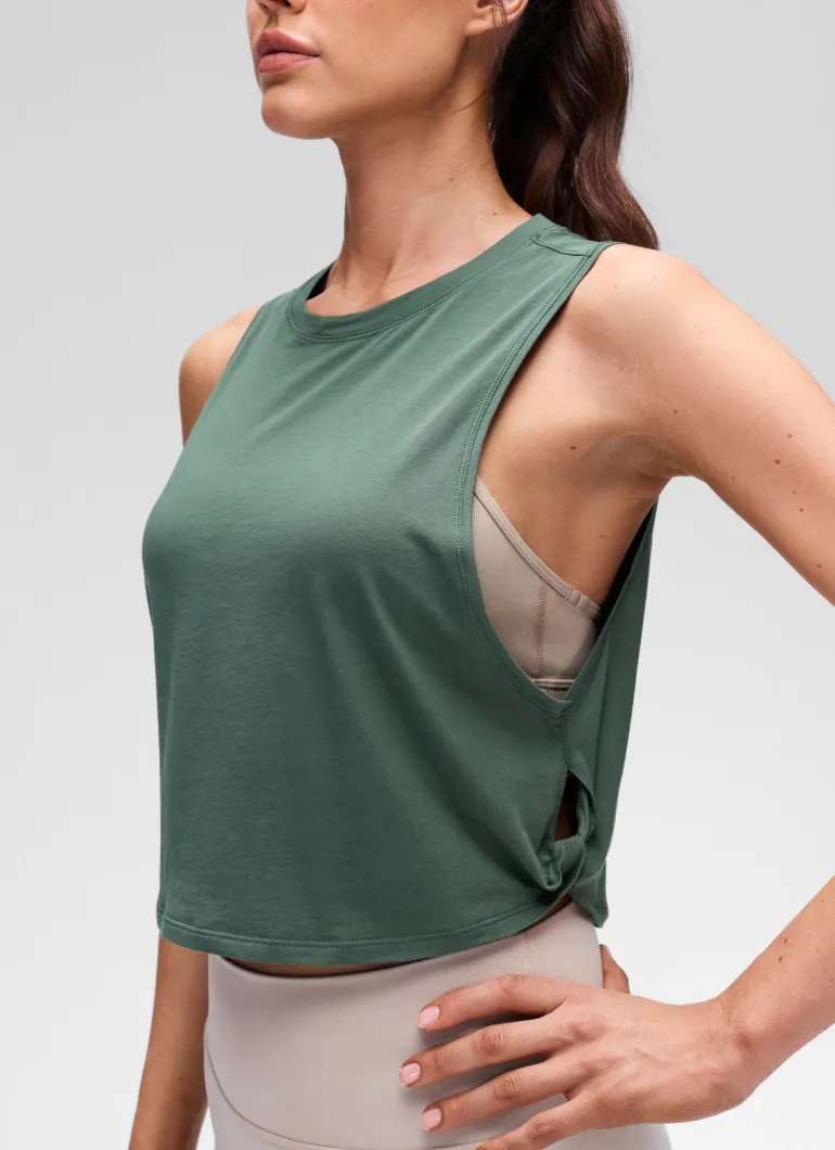 Pima Cotton Crop Deep Armhole Tank