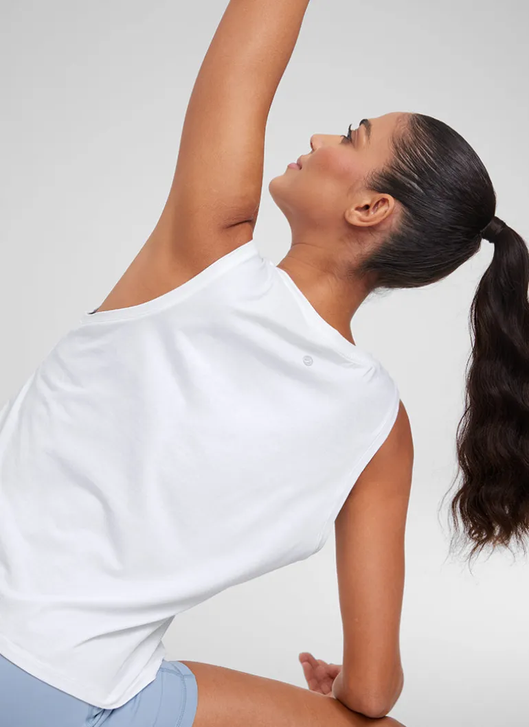 Pima Cotton Crop Round Neck Tank