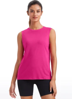 Pima Cotton Hip Length High Neck Tank