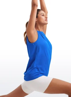 Pima Cotton Hip Length High Neck Tank