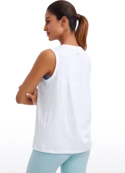 Pima Cotton Hip Length High Neck Tank