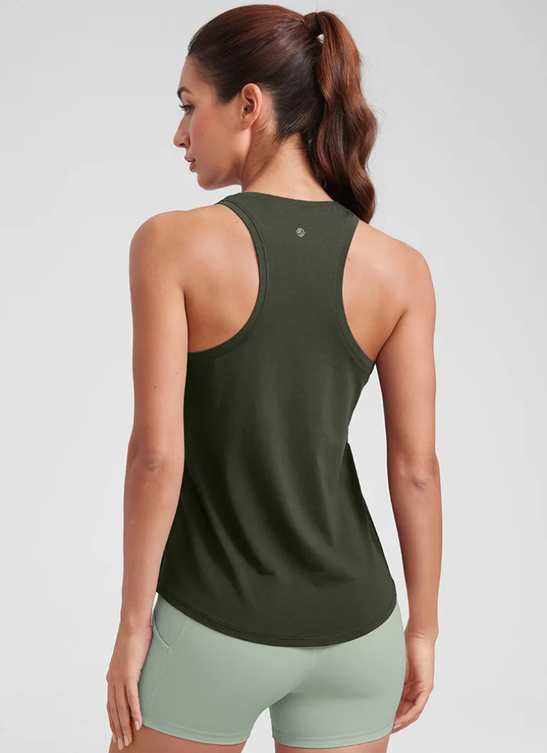 Pima Cotton Hip Length Racerback Tank