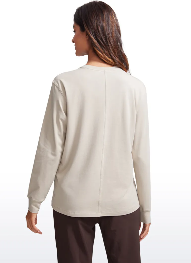 Pima Cotton Loose Fit Long Sleeve