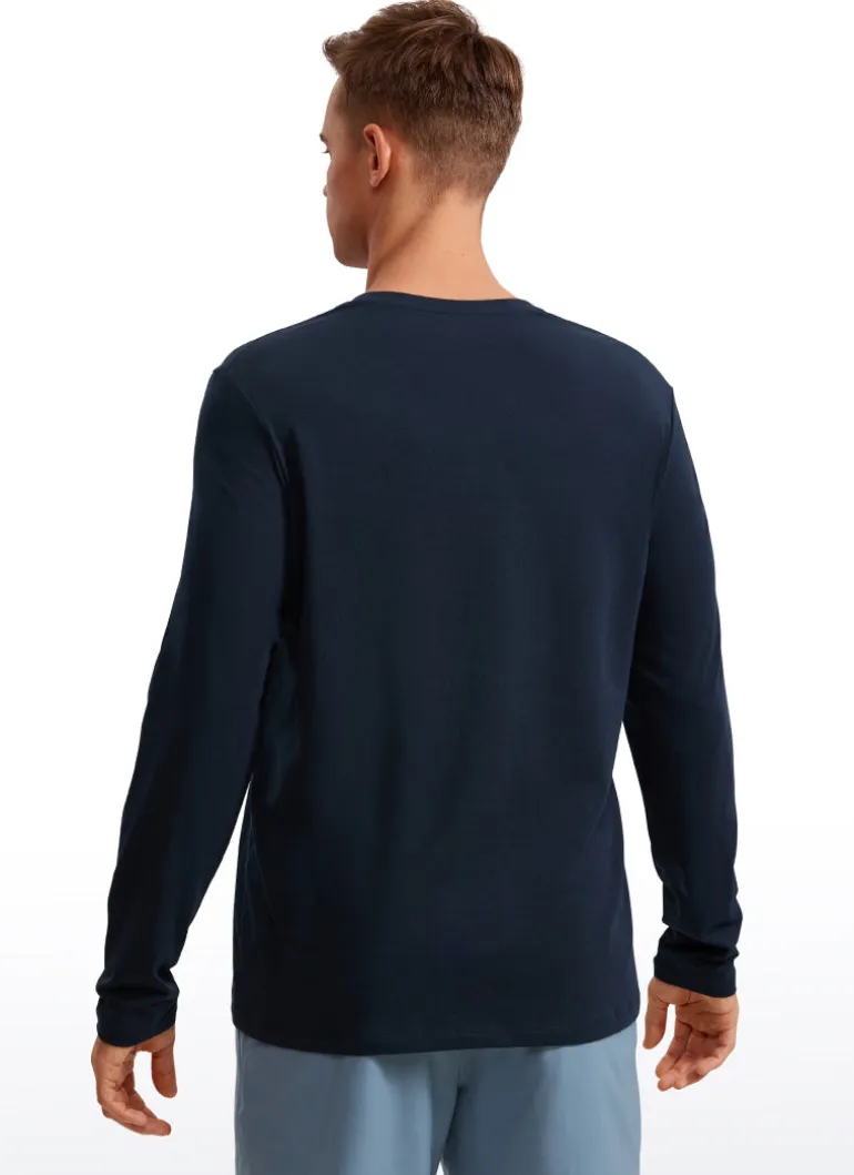 Pima Cotton Pro Long Sleeves Round Neck