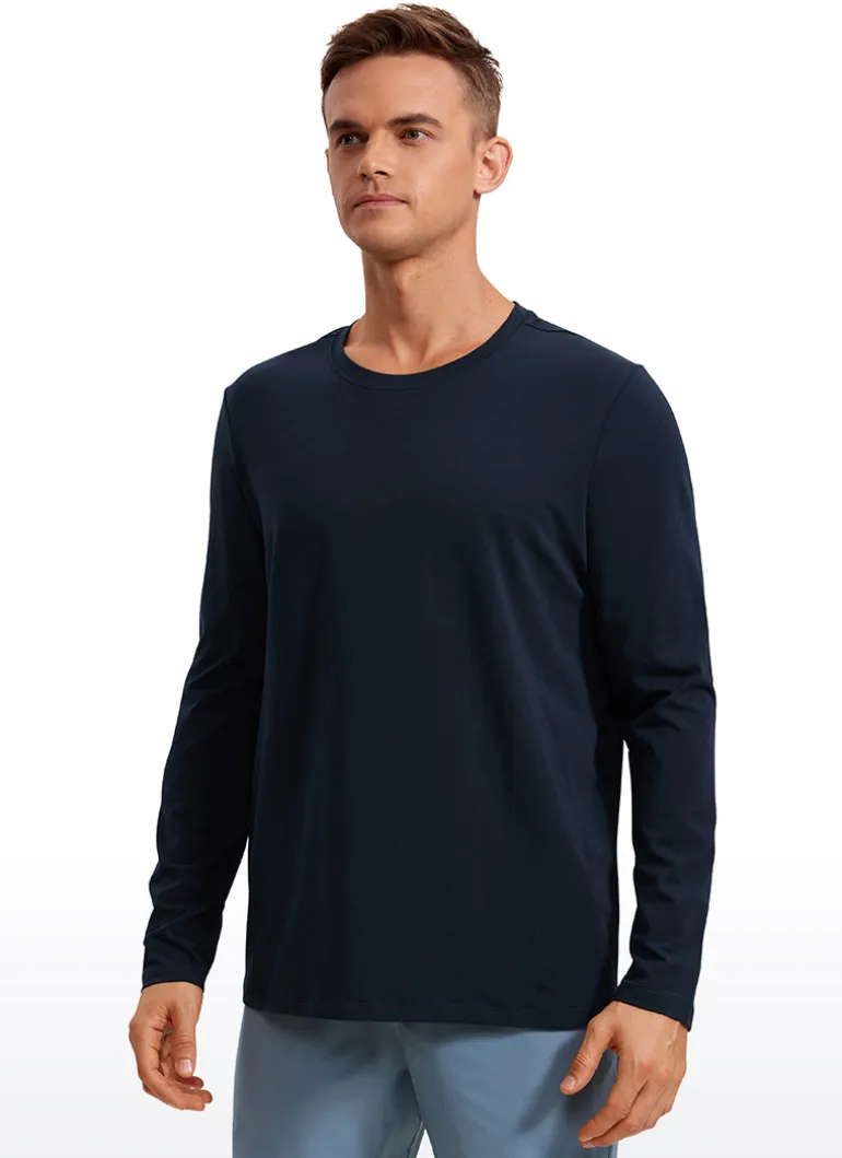 Pima Cotton Pro Long Sleeves Round Neck