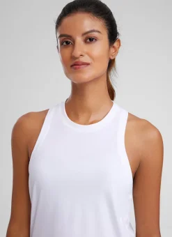 Pima Cotton Racerback High Neck Tank