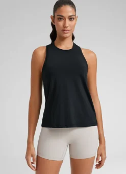 Pima Cotton Racerback High Neck Tank