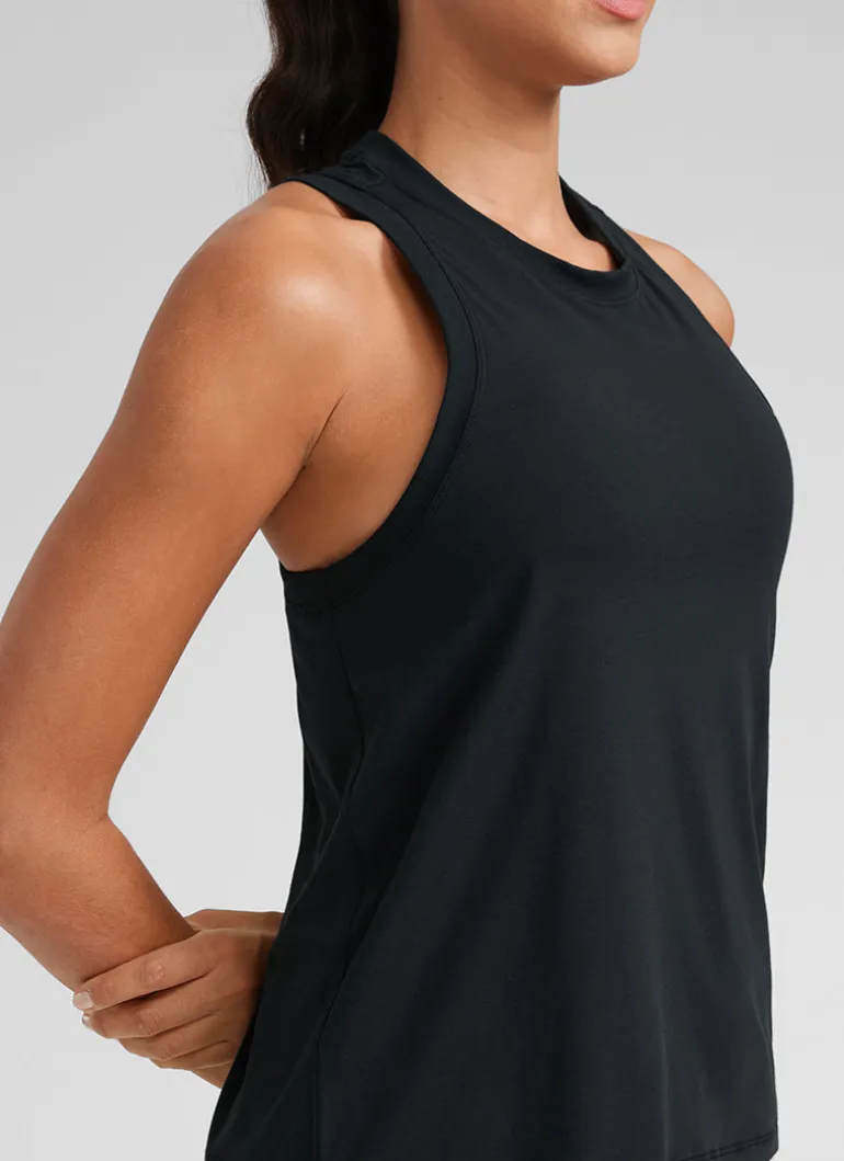 Pima Cotton Racerback High Neck Tank