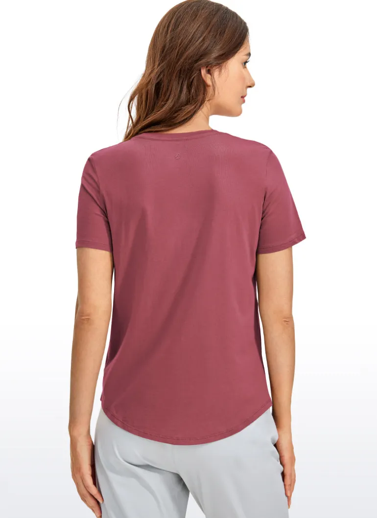 Pima Cotton Round Neck Short Sleeve