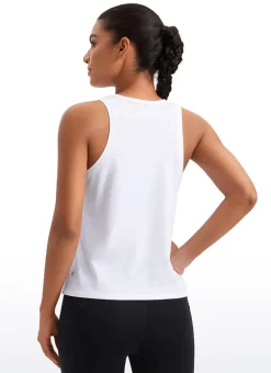 Pima Cotton Sleeveless Scoop Neck Tank