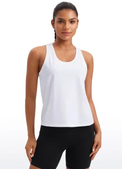 Pima Cotton Sleeveless Scoop Neck Tank