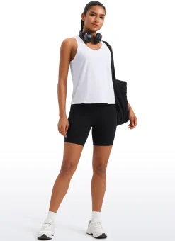 Pima Cotton Sleeveless Scoop Neck Tank