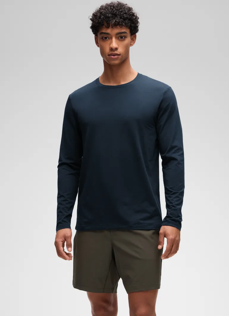Poly Cotton-Blend Lightweight Long Sleeve