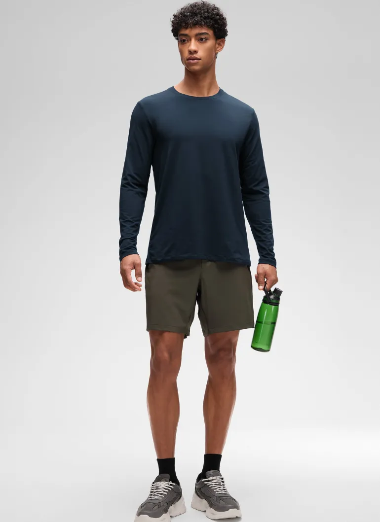 Poly Cotton-Blend Lightweight Long Sleeve