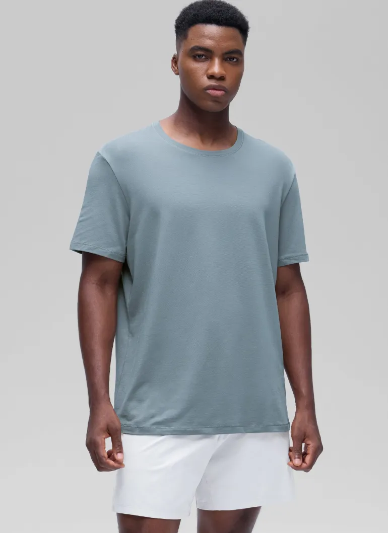 Poly Cotton-Blend Lightweight Short Sleeve
