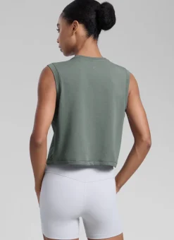 Poly Cotton-Blend Muscle Tank