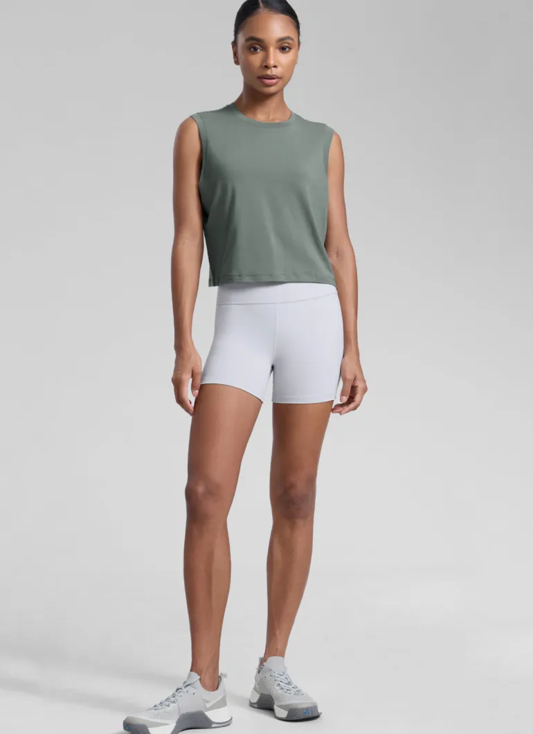 Poly Cotton-Blend Muscle Tank