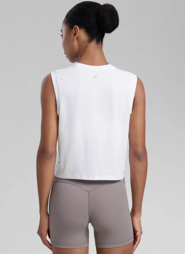 Poly Cotton-Blend Muscle Tank