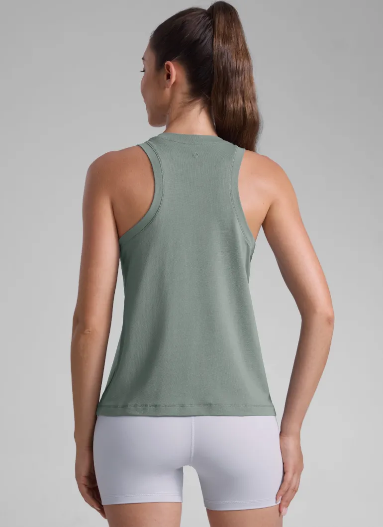 Poly Cotton-Blend Racerback Tank