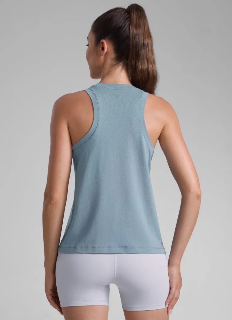 Poly Cotton-Blend Racerback Tank