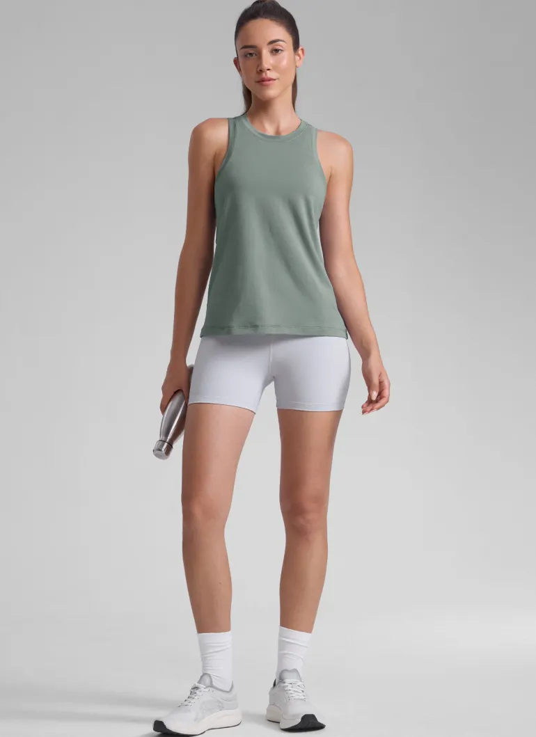 Poly Cotton-Blend Racerback Tank