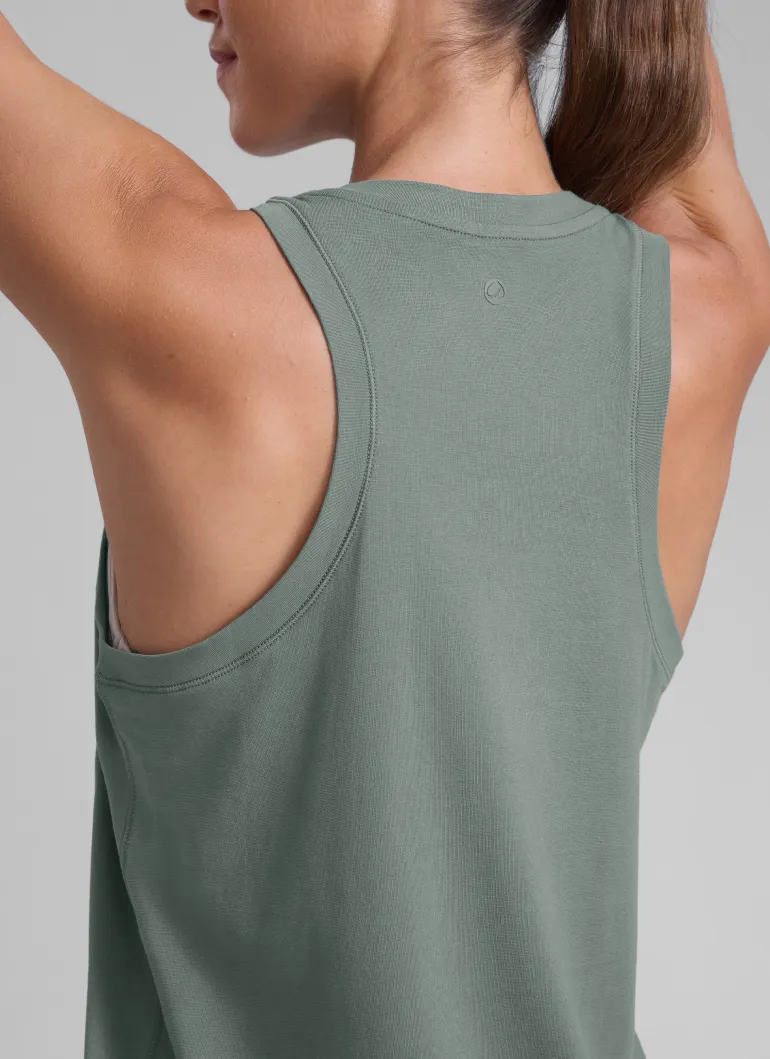 Poly Cotton-Blend Racerback Tank
