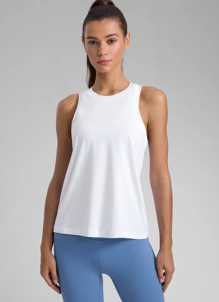 Poly Cotton-Blend Racerback Tank