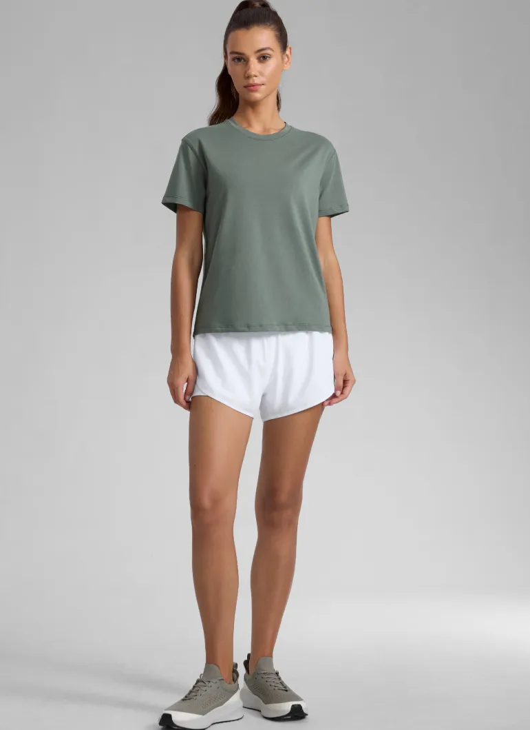 Poly Cotton-Blend Short Sleeves